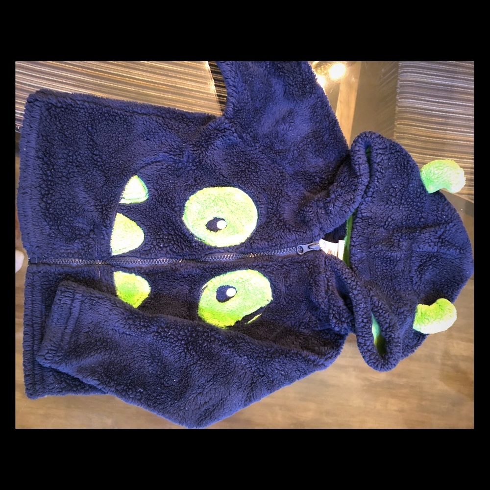 Monster fleece jacket and fleece pullover set